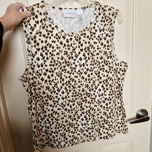 NWOT Liz Claiborne Leopard Women's Tank top - size XL